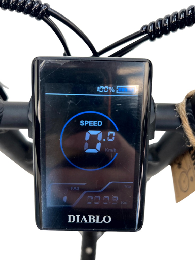 DIABLO E-BIKE, ZIPPER, 7SP SHIMANO, MATT BLACK, REAR SUSPENSION, 1000462 ACCU (15 Ah,48V,720 Wh)